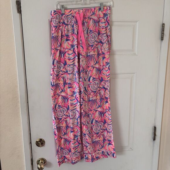 Lilly Pulitzer Pajama Pants Womens Knit Floral S Tropical Print Colorful Preppy - Picture 2 of 11